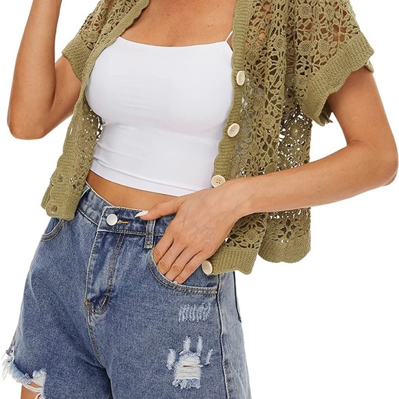 Floral Cut Out Cardigan - Picture 2 of 4